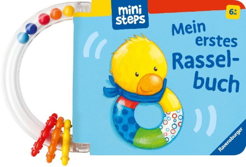 Buchcover und Innenansicht für das Buch: ministeps: Mein erstes Rasselbuch