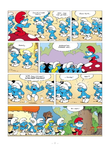 Buchcover und Innenansicht für das Buch: Les Schtroumpfs 43