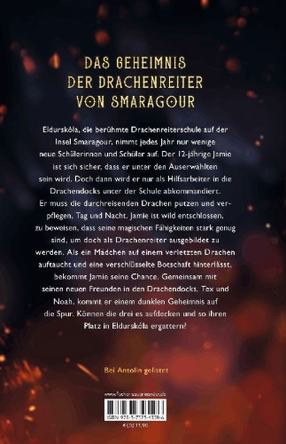 Buchcover und Innenansicht für das Buch: Smaragour - Die Dracheninsel