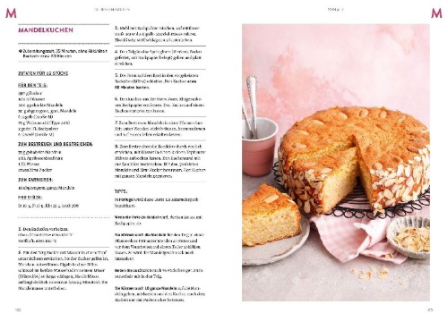 Buchcover und Innenansicht für das Buch: Die besten Kuchen von A-Z