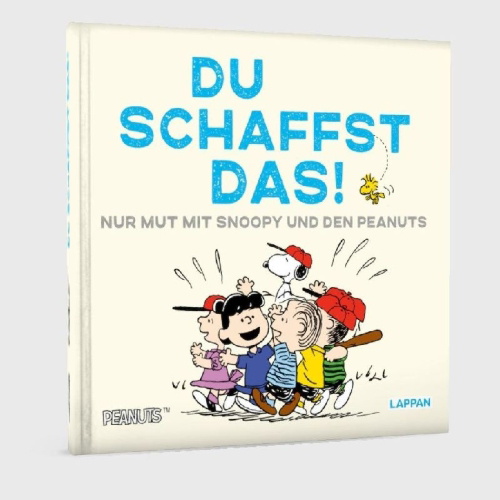 Buchcover und Innenansicht für das Buch: Peanuts Geschenkbuch: Du schaffst das!