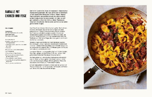 Buchcover und Innenansicht für das Buch: Pasta Pronto. 55 Speedy, Simple Recipes from The Pasta Man
