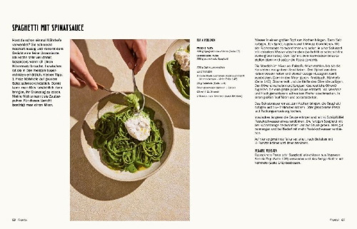 Buchcover und Innenansicht für das Buch: Pasta Pronto. 55 Speedy, Simple Recipes from The Pasta Man