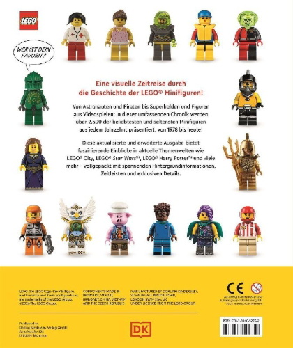 Buchcover und Innenansicht für das Buch: LEGO® Minifiguren Die offizielle Geschichte