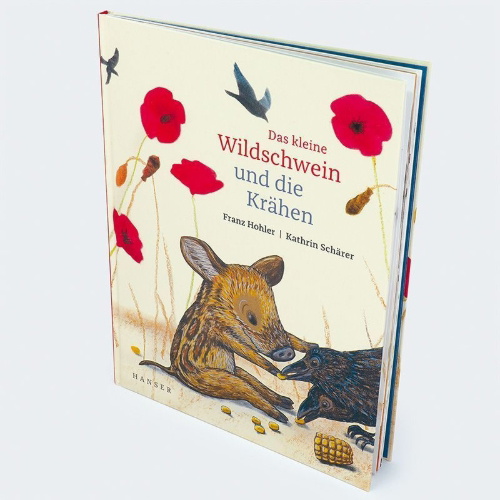 Buchcover und Innenansicht für das Buch: Das kleine Wildschwein und die Krähen
