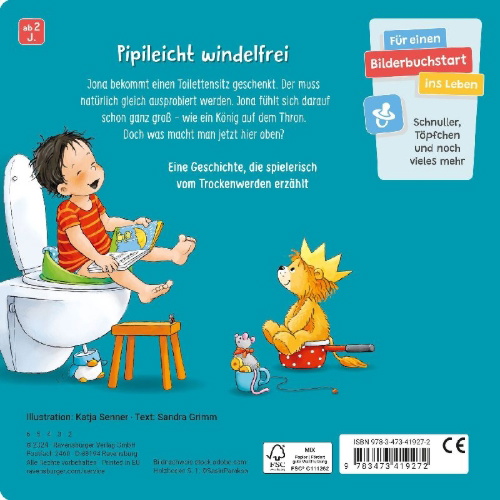 Buchcover und Innenansicht für das Buch: Der kleine Klo-König