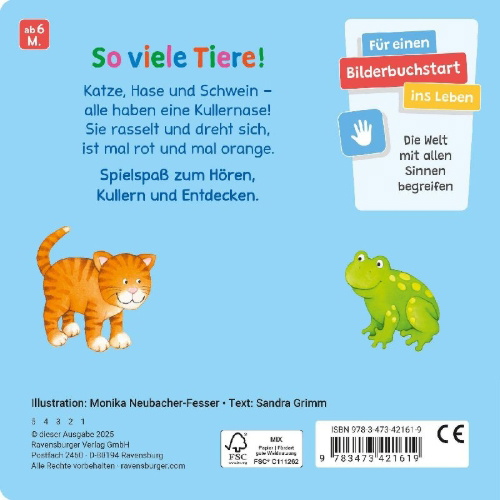 Buchcover und Innenansicht für das Buch: Alle meine Kullertiere