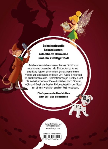 Buchcover und Innenansicht für das Buch: Disney - Echt spannend! Spuren folgen, Schätze finden - zum Lesenlernen
