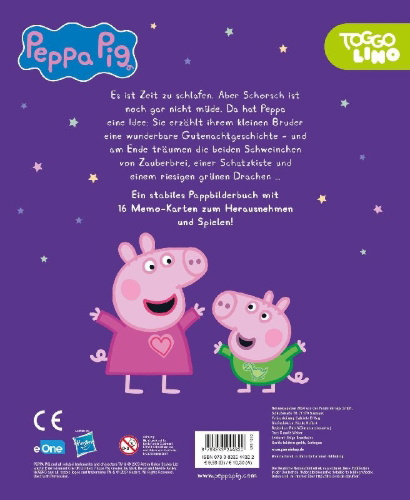 Buchcover und Innenansicht für das Buch: Peppa Pig: Peppas Gutenachtgeschichte