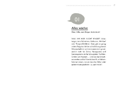 Buchcover und Innenansicht für das Buch: Alles, was Mädchen wissen sollten, bevor sie 13 werden
