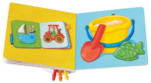 Buchcover und Innenansicht für das Buch: ministeps: Mein erstes Rasselbuch