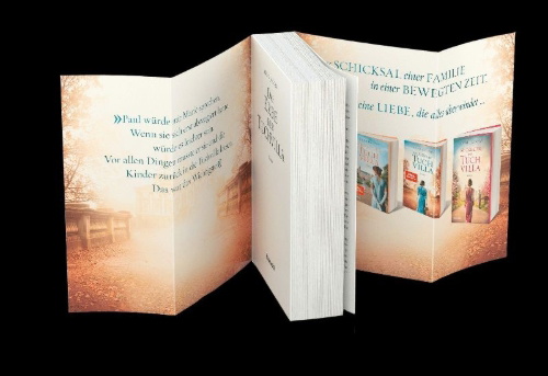 Buchcover und Innenansicht für das Buch: Das Erbe der Tuchvilla