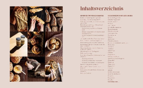 Buchcover und Innenansicht für das Buch: Einfach backen mit Sauerteig