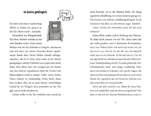 Buchcover und Innenansicht für das Buch: Der Schwobbel - Ein Schleim zieht ein