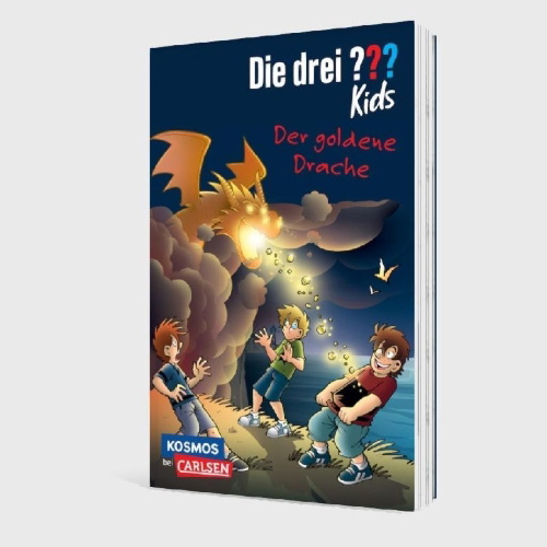 Buchcover und Innenansicht für das Buch: Die drei ??? Kids: Der goldene Drache