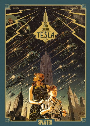 Buchcover und Innenansicht für das Buch: Les trois fantômes de Tesla