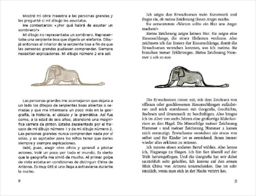 Buchcover und Innenansicht für das Buch: Le Petit Prince