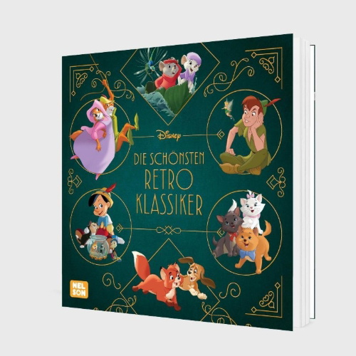 Buchcover und Innenansicht für das Buch: Disney Vorlesebuch: Die schönsten Retro-Klassiker