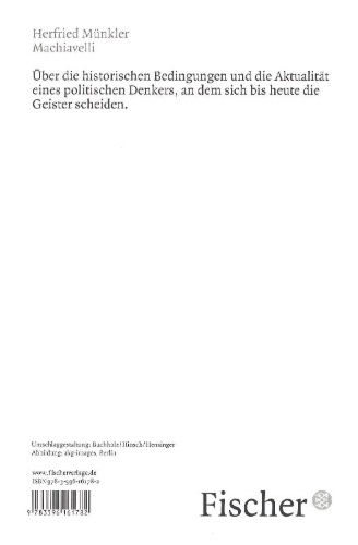 Buchcover und Innenansicht für das Buch: Machiavelli