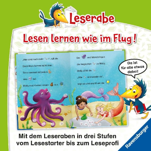 Buchcover und Innenansicht für das Buch: Leserabe Vor-Lesestufe - Meermädchen Mara und die magische Perle