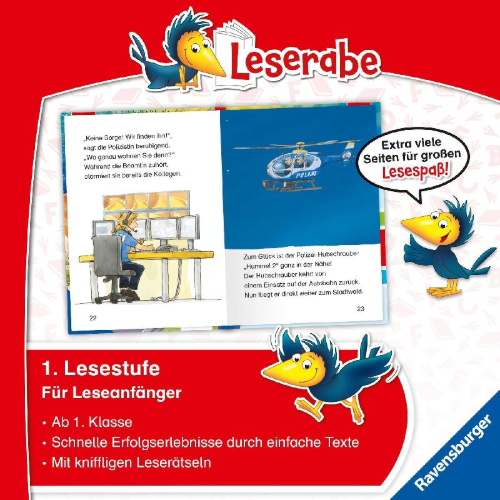 Buchcover und Innenansicht für das Buch: Leserabe Sonderausgaben - Polizeiabenteuer zum Lesenlernen
