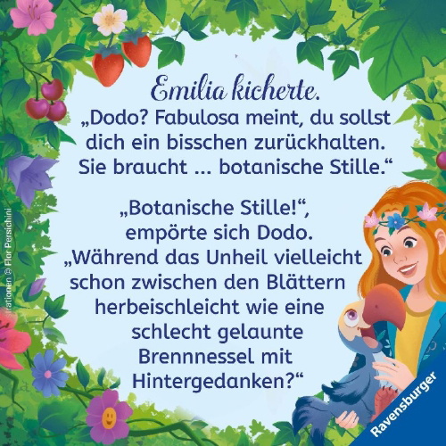 Buchcover und Innenansicht für das Buch: Emilia Blumenherz, Band 2 - Ein Garten voller Wunder