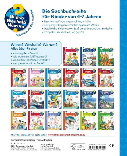 Buchcover und Innenansicht für das Buch: Wieso? Weshalb? Warum?, Band 40: Alles über Piraten