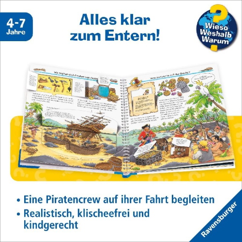Buchcover und Innenansicht für das Buch: Wieso? Weshalb? Warum?, Band 40: Alles über Piraten