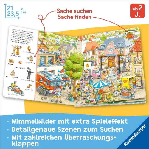 Buchcover und Innenansicht für das Buch: Mein Sachen suchen Wimmelbuch: Auf dem Land