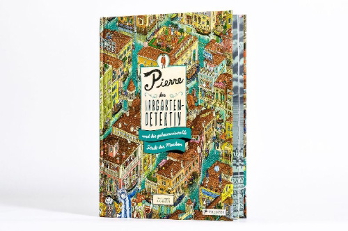 Buchcover und Innenansicht für das Buch: Pierre the Maze Detective: The Curious Case of the Castle in the Sky
