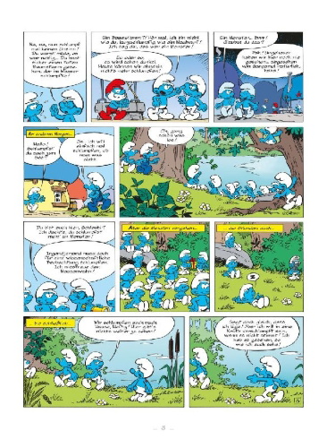 Buchcover und Innenansicht für das Buch: Les Schtroumpfs