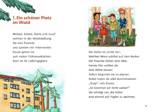 Buchcover und Innenansicht für das Buch: Leseprofis - Alle unter einem Dach, 2. Klasse