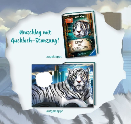Buchcover und Innenansicht für das Buch: Stadt der bösen Tiere, Band 1 - Die Burg