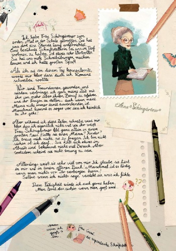 Buchcover und Innenansicht für das Buch: Les Carnets de Cerise 1