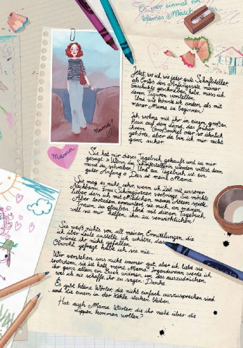 Buchcover und Innenansicht für das Buch: Les Carnets de Cerise 1