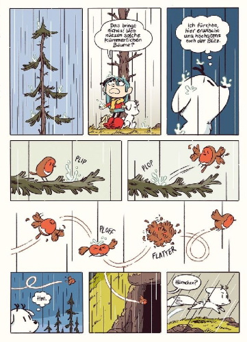 Buchcover und Innenansicht für das Buch: Hilda und Hörnchen