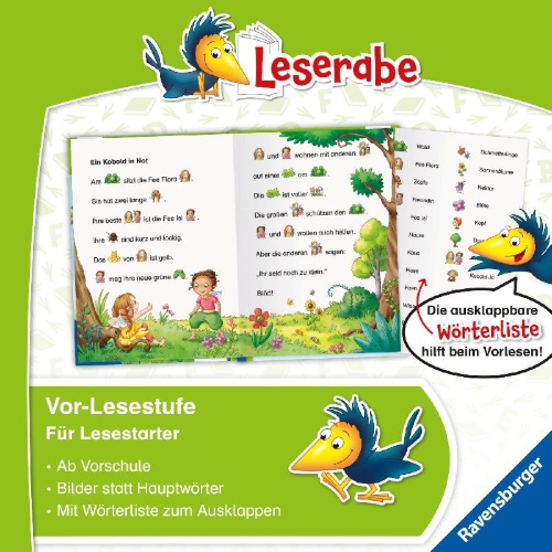Buchcover und Innenansicht für das Buch: Feengeschichten - Leserabe ab Vorschule - Erstlesebuch für Kinder ab 5 Jahren
