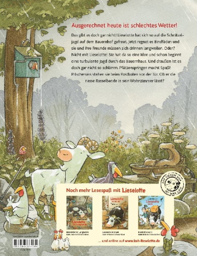 Buchcover und Innenansicht für das Buch: Lieselotte im Regen