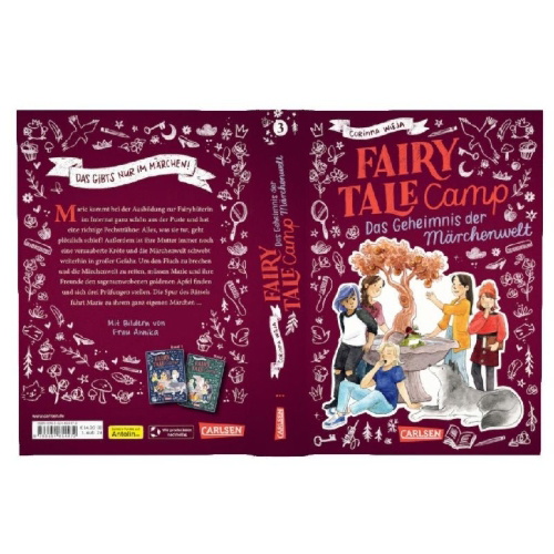 Buchcover und Innenansicht für das Buch: Fairy Tale Camp 3: Das Geheimnis der Märchenwelt