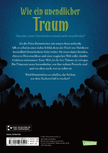 Buchcover und Innenansicht für das Buch: Disney. Twisted Tales: Wie ein unendlicher Traum (Dornröschen)