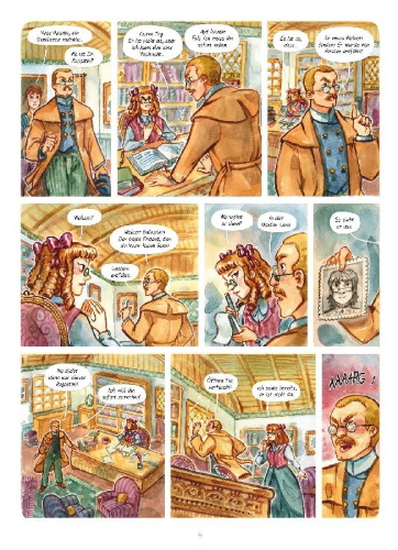 Buchcover und Innenansicht für das Buch: Les enquêtes d'Enola Holmes 9
