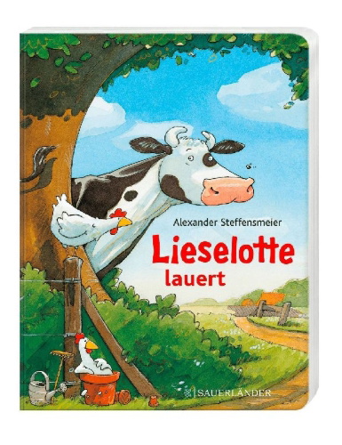 Buchcover und Innenansicht für das Buch: Lieselotte lauert (Pappbilderbuch)