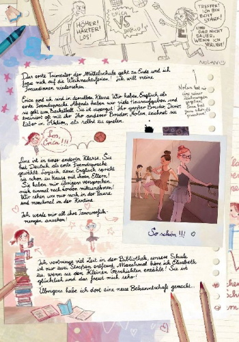 Buchcover und Innenansicht für das Buch: Les Carnets de Cerise 3