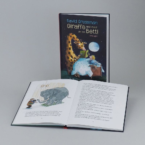Buchcover und Innenansicht für das Buch: Giraffe und dann ab ins Bett