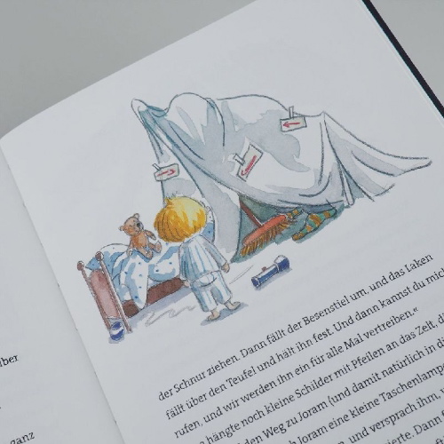 Buchcover und Innenansicht für das Buch: Giraffe und dann ab ins Bett