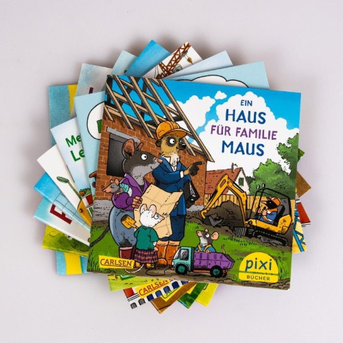 Buchcover und Innenansicht für das Buch: Pixi-8er-Set 311: Pixi auf der Baustelle (8x1 Exemplar)