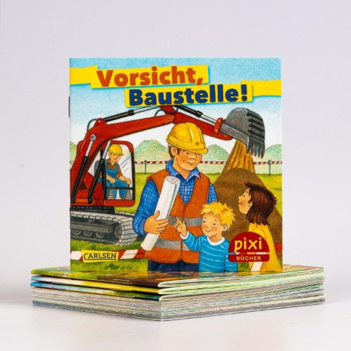 Buchcover und Innenansicht für das Buch: Pixi-8er-Set 311: Pixi auf der Baustelle (8x1 Exemplar)