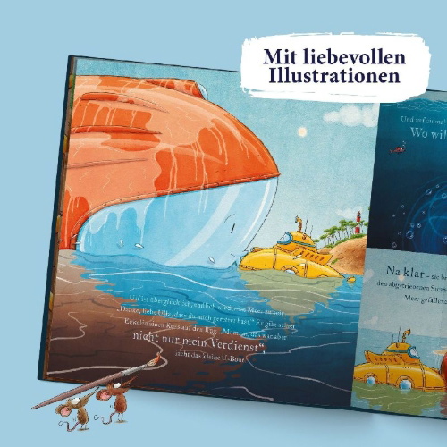 Buchcover und Innenansicht für das Buch: Bagger Bens Tag am Meer