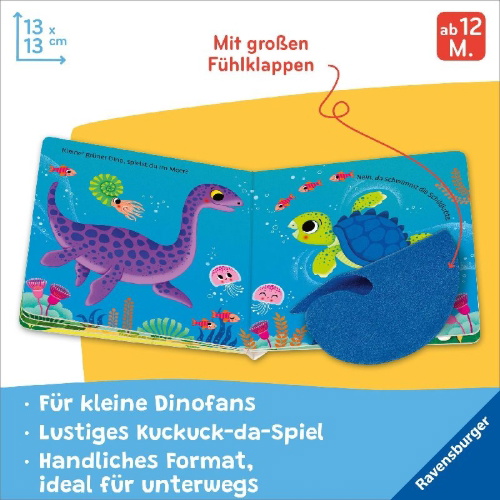 Buchcover und Innenansicht für das Buch: Wo bist du, kleiner Dino?