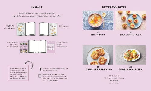 Buchcover und Innenansicht für das Buch: Kochen für Kleinkinder